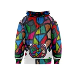 Stained Glass Color Texture Sacra Kids  Zipper Hoodie by BangZart