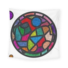 Stained Glass Color Texture Sacra Square Tapestry (small) by BangZart