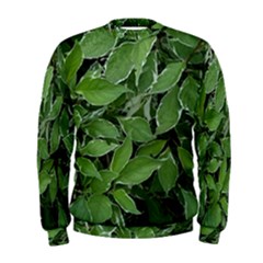 Texture Leaves Light Sun Green Men s Sweatshirt by BangZart