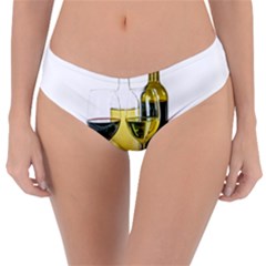 White Wine Red Wine The Bottle Reversible Classic Bikini Bottoms by BangZart