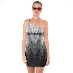 Feather Graphic Design Background One Soulder Bodycon Dress