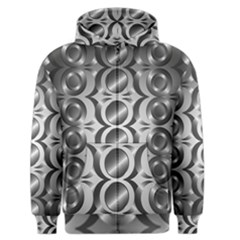 Metal Circle Background Ring Men s Zipper Hoodie by BangZart