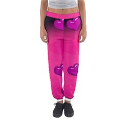 Background Heart Valentine S Day Women s Jogger Sweatpants by BangZart