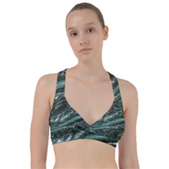 Green Marble Stone Texture Emerald  Sweetheart Sports Bra by paulaoliveiradesign