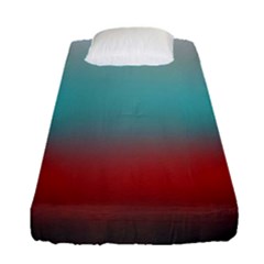 Frosted Blue And Red Fitted Sheet (single Size) by digitaldivadesigns