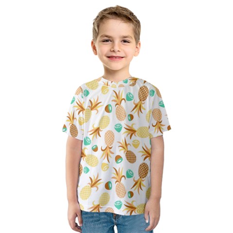 Seamless Summer Fruits Pattern Kids  Sport Mesh Tee by TastefulDesigns