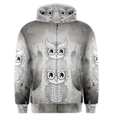 Wonderful Owl, Mandala Design Men s Zipper Hoodie by FantasyWorld7