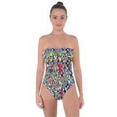 Psychedelic Background Tie Back One Piece Swimsuit