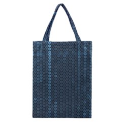 Blue Sparkly Sequin Texture Classic Tote Bag