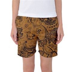 Art Traditional Batik Flower Pattern Women s Basketball Shorts by BangZart