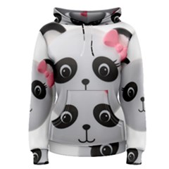 Pretty Cute Panda Women s Pullover Hoodie by BangZart