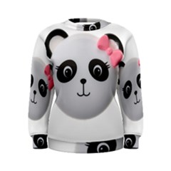 Pretty Cute Panda Women s Sweatshirt by BangZart