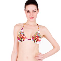 Abstract Colorful Heart Bikini Top by BangZart