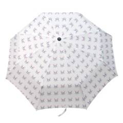 Pink Cute Cat Pattern Folding Umbrellas