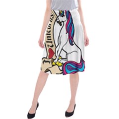 I Love Unicorn  Midi Beach Skirt by ninabolenart