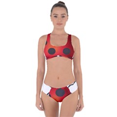 Ladybug Insects Criss Cross Bikini Set