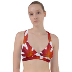 Autumn Maple Leaf Clip Art Sweetheart Sports Bra