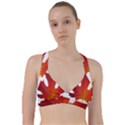 Autumn Maple Leaf Clip Art Sweetheart Sports Bra View1