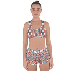 Colorful Geometric Abstract Racerback Boyleg Bikini Set by linceazul