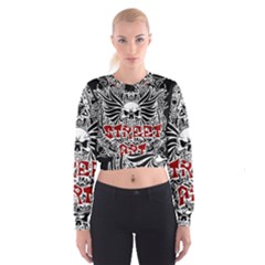 Tattoo Tribal Street Art Cropped Sweatshirt by Valentinaart