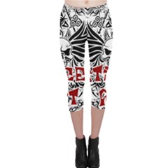 Tattoo Tribal Street Art Capri Leggings  by Valentinaart