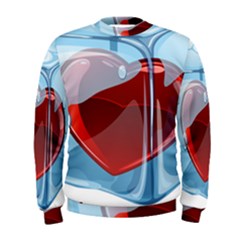 Heart In Ice Cube Men s Sweatshirt by BangZart