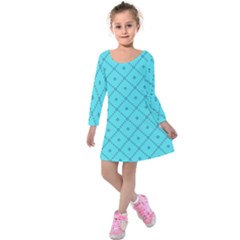 Pattern Background Texture Kids  Long Sleeve Velvet Dress by BangZart