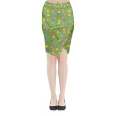 Balloon Grass Party Green Purple Midi Wrap Pencil Skirt by BangZart