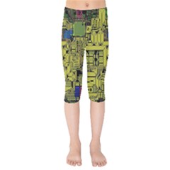 Technology Circuit Board Kids  Capri Leggings  by BangZart