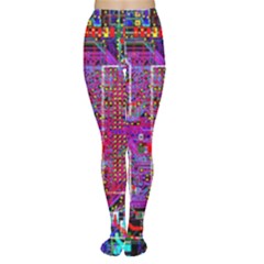 Technology Circuit Board Layout Pattern Women s Tights by BangZart