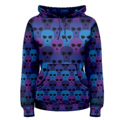 Skull Pattern Wallpaper Women s Pullover Hoodie by BangZart