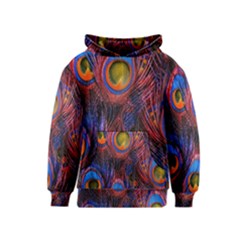 Pretty Peacock Feather Kids  Pullover Hoodie by BangZart