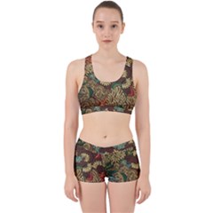 Colorful The Beautiful Of Art Indonesian Batik Pattern Work It Out Sports Bra Set