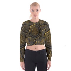 Aztec Runes Cropped Sweatshirt by BangZart