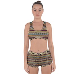 Aztec Pattern Ethnic Racerback Boyleg Bikini Set by BangZart