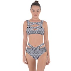 Aztec Design  Pattern Bandaged Up Bikini Set  by BangZart