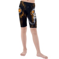 Gas Mask Kids  Mid Length Swim Shorts by Valentinaart