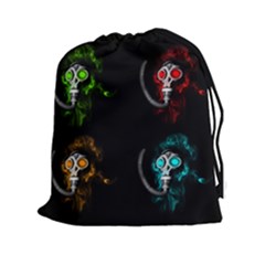 Gas Mask Drawstring Pouches (xxl) by Valentinaart