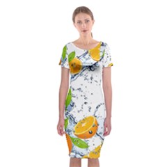 Fruits Water Vegetables Food Classic Short Sleeve Midi Dress by BangZart