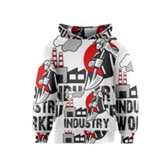 Industry Worker  Kids  Pullover Hoodie by Valentinaart