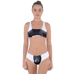 Gangsta Cat Criss Cross Bikini Set