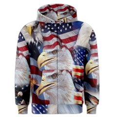 United States Of America Images Independence Day Men s Zipper Hoodie by BangZart