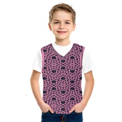 Triangle Knot Pink And Black Fabric Kids  Sportswear by BangZart