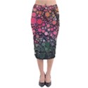 Circle Abstract Velvet Midi Pencil Skirt View1