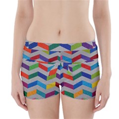 Charming Chevrons Quilt Boyleg Bikini Wrap Bottoms by BangZart