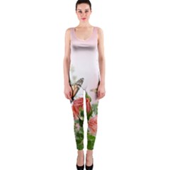 Flora Butterfly Roses Onepiece Catsuit by BangZart