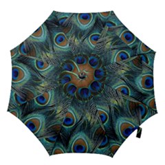 Feathers Art Peacock Sheets Patterns Hook Handle Umbrellas (large) by BangZart