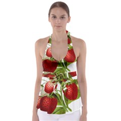 Food Fruit Leaf Leafy Leaves Babydoll Tankini Top by Nexatart