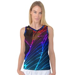 Cracked Out Broken Glass Women s Basketball Tank Top