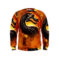 Dragon And Fire Kids  Sweatshirt by BangZart